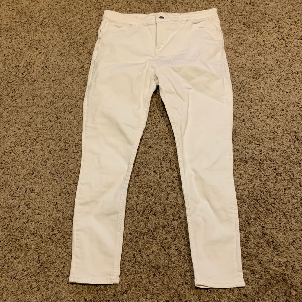 TopShop Moto Jamie Women’s White Skinny Jeans Size 34 - Picture 3 of 8